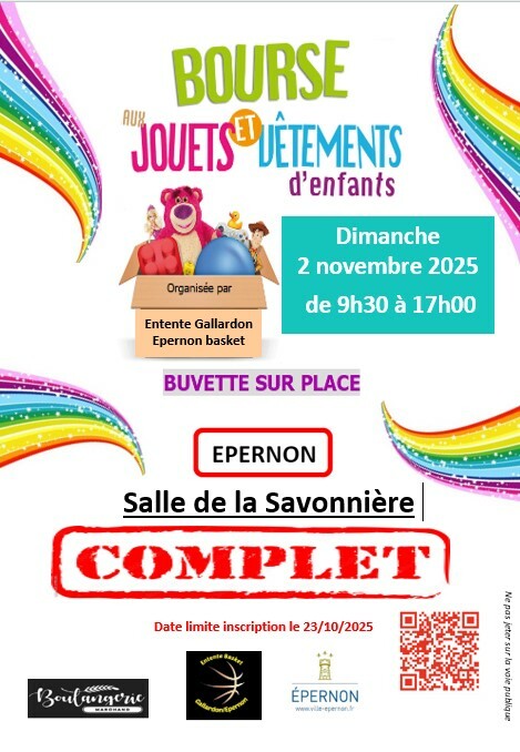 Bourse aux jouets du 02 novembre 2025