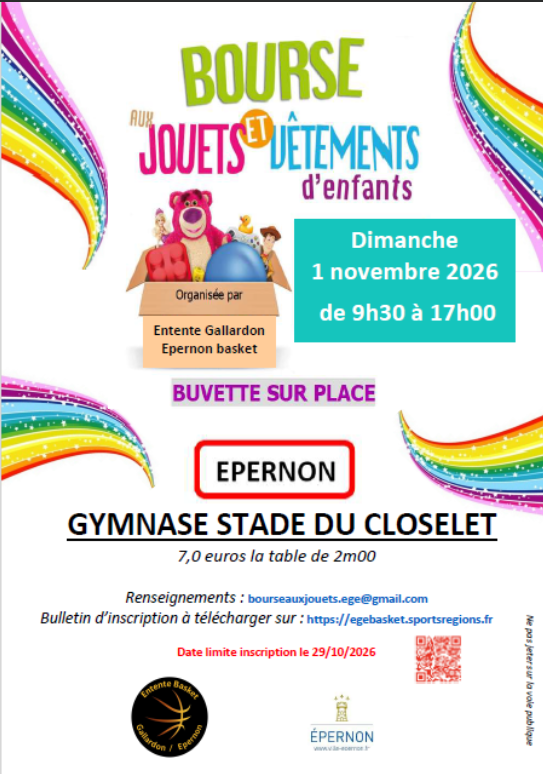 BOURSE AUX JOUETS du 01/11/2026