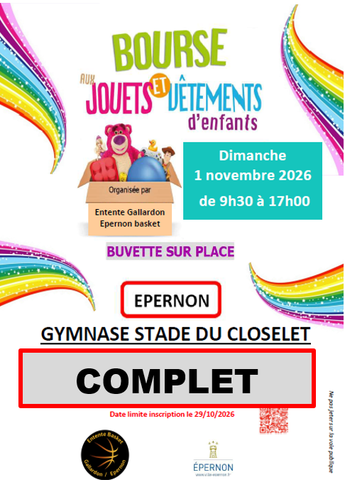 BOURSE AUX JOUETS du 01/11/2026