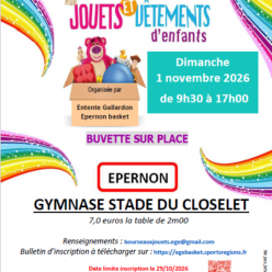 BOURSE AUX JOUETS du 01/11/2026
